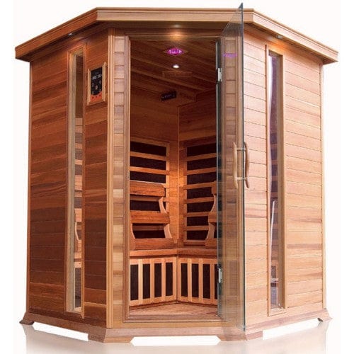 SunRay HL400KC Bristol Bay Carbon Heater Indoor 4 Person Corner Far Infrared Sauna