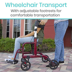 Vive Health Foldable 4-Wheel Wheelchair Rollator