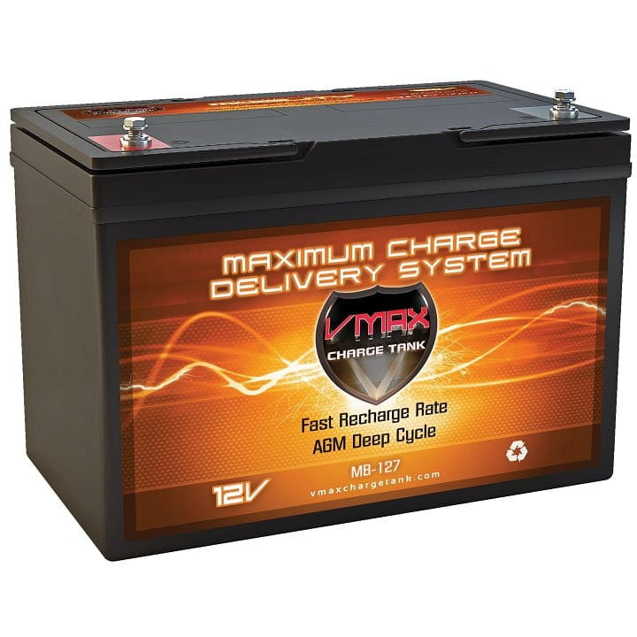 Vmaxtanks MB127-100 12V/100Ah High Performance AGM Deep Cycle Battery