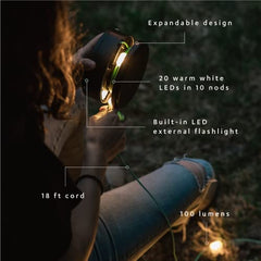 Waterproof Portable Solar String Lights with Phone Charger