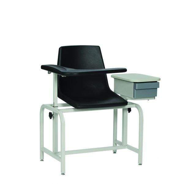 Winco Spirit Plastic Resin Seat/Back Phlebotomy Chair with Drawer 2570