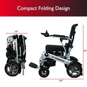 Zip'r Transport Pro 24V Folding Electric Wheelchair